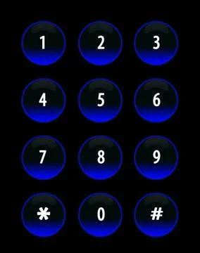Blue buttons Stock Illustration