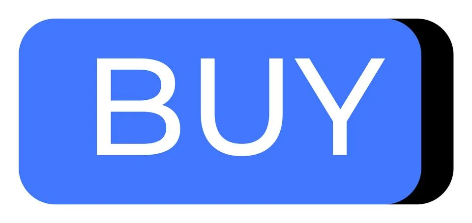 Blue Buy Button with Drop Shadow for E-commerce and Online Shopping Platforms 스톡 일러스트