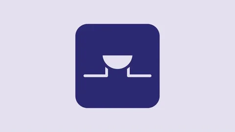Blue Buzzer in electronic circuit icon isolated on purple background. 4K Video Stock Footage 232866175