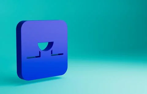 Blue Buzzer in electronic circuit icon isolated on blue background. Minimalism Stock Illustration