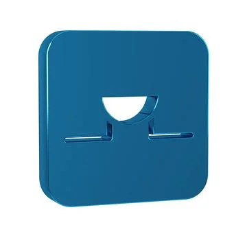 Blue Buzzer in electronic circuit icon isolated on transparent background. Stock Illustration