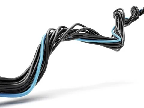 Blue cable 库存插图