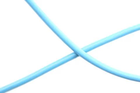 Blue cable of isolated on white. Foto stock