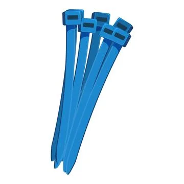 Blue cable ties isolated on white background Stock Illustration