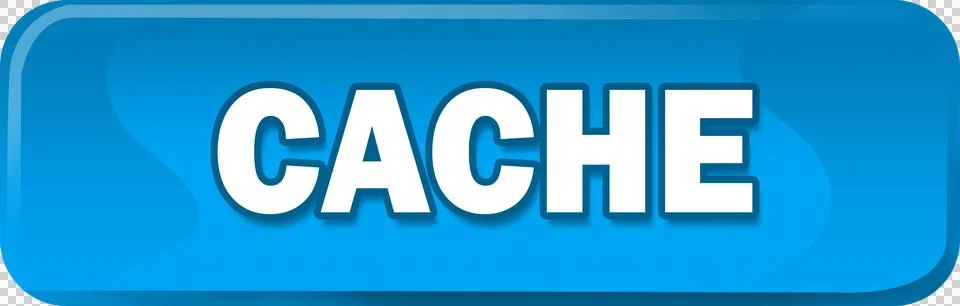 Blue cache button icon Illustrazione stock