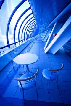 Blue cafe Stock Photos