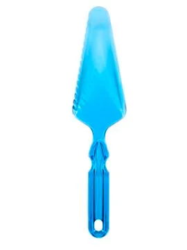 Blue cake spatula tool flat Stock Photos