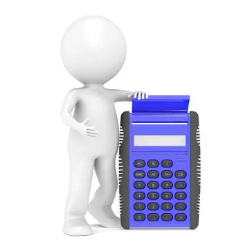 Blue Calculator Stock Illustration