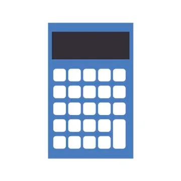 Blue Calculator on white background. Vector illustration in trendy flat style Stock Illustration