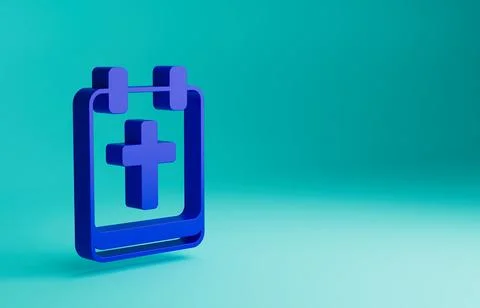 Blue Calendar with Easter icon isolated on blue background. Spring Christian Stock Illustration