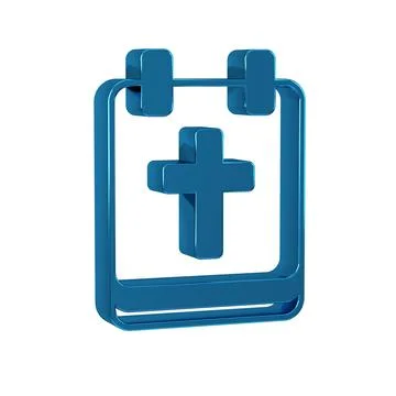 Blue Calendar with Easter icon isolated on transparent background. Spring C.. 스톡 일러스트