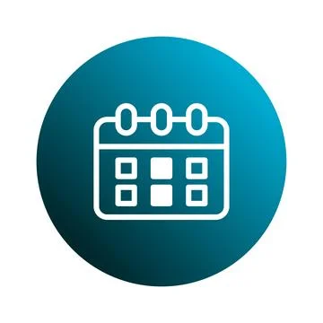 Blue calendar icon representing time management and scheduled events for me.. Stock Illustration