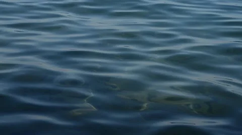 Blue calm ocean waves close-up Stock Footage 8660795