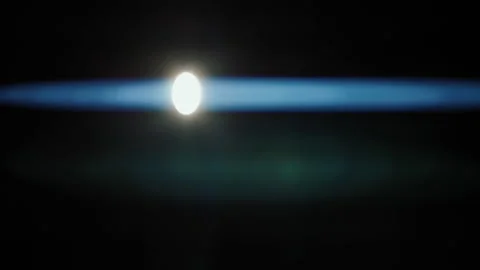 Blue In-Camera Anamorphic Colorful Lens Flare Vídeo Stock 237404159