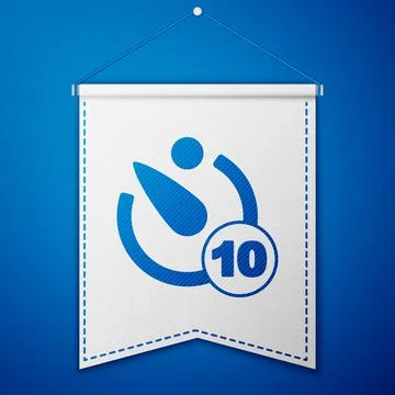 Blue Camera timer icon isolated on blue background. Photo exposure. Stopwatch Stock Illustration