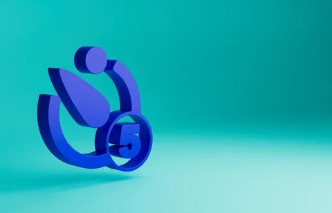 Blue Camera timer icon isolated on blue background. Photo exposure. Stopwatch Stock-Illustration