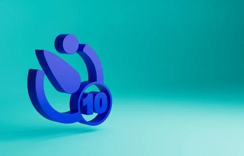 Blue Camera timer icon isolated on blue background. Photo exposure. Stopwatch Illustrazione stock