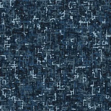 Blue camouflage pattern with small abstract shapes Stock Illustration