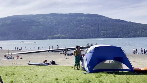 Blue Camping Tent Stock-Footage 241923070