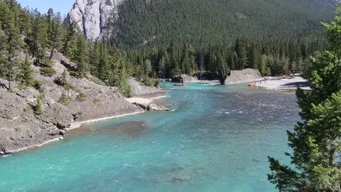 Blue Canadian river Stock Footage 229649284