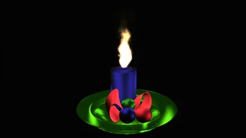 Blue candle for Advent Stock Footage 81859535