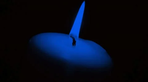 Blue Candle Light Video stock 17689087