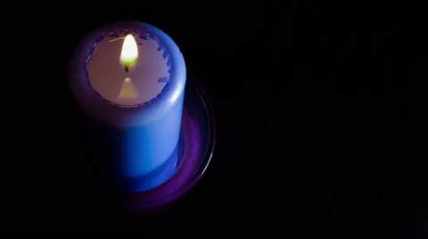 Blue candle time lapse Vidéo 53767609