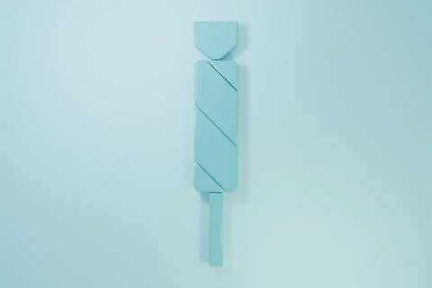 Blue Candy icon isolated on blue background. Minimalism concept. 3D render .. Stock Illustration