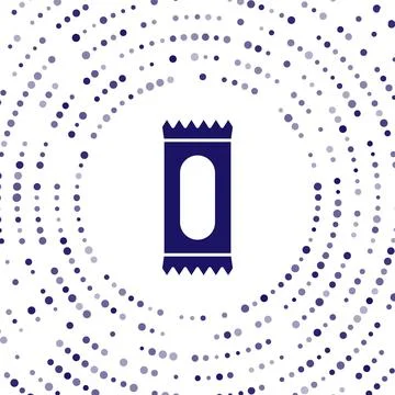 Blue Candy icon isolated on white background. Abstract circle random dots Stock Illustration