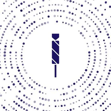 Blue Candy icon isolated on white background. Abstract circle random dots Stock Illustration