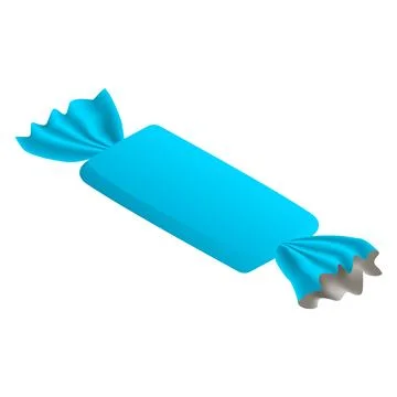 Blue candy icon, isometric style Illustrazione stock