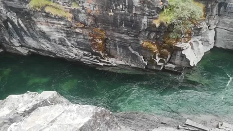 Blue canyon river Stock Footage 167134175
