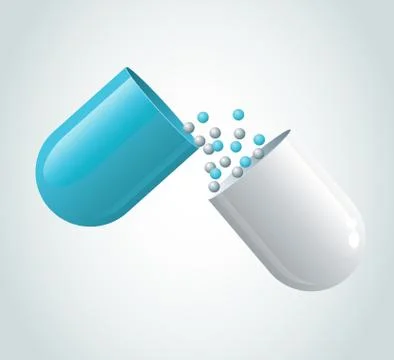 Blue capsule Stock Illustration