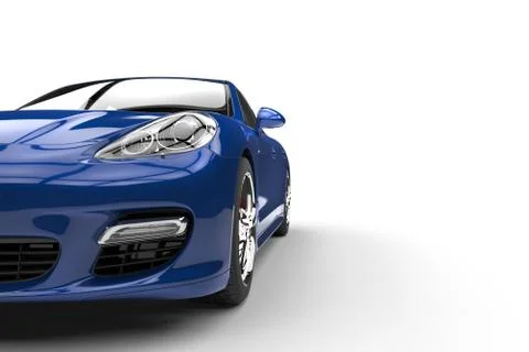 Blue Car Front View Stock Illustration