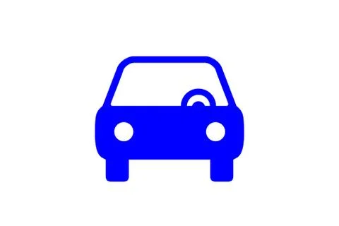 Blue car icon Stock Illustration