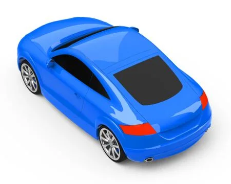 The blue car Stock Illustration