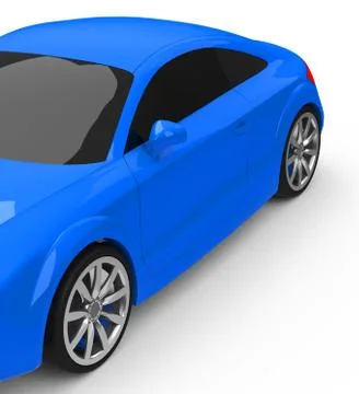 The blue car Illustrazione stock