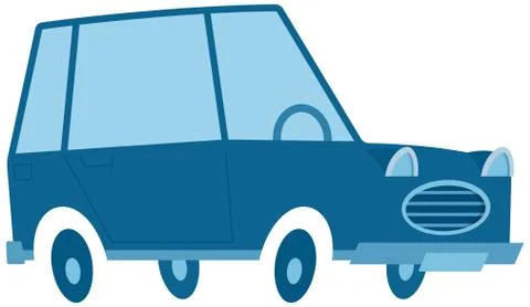 Blue car Ilustración de archivo