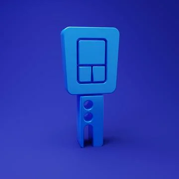 Blue Car key with remote icon isolated on blue background. Car key and alar.. Stock Illustration