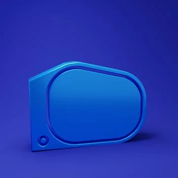 Blue Car mirror icon isolated on blue background. Minimalism concept. 3D re.. 스톡 일러스트