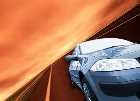 Blue car Stock Photos