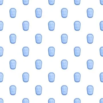 Blue car remote control smart keys seamless pattern Stock Illustration