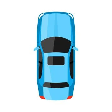 Blue car top view vector illustration Stock-Illustration