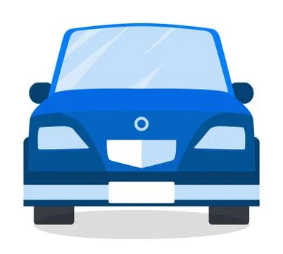 Blue car vector template, white background. Minivan or multi purpose vehicle Stock Illustration