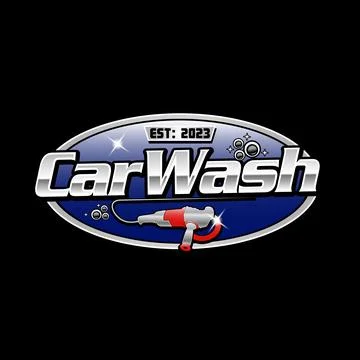 Blue Car wash and buffer logo design Stock Illustration