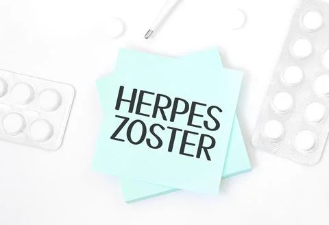 Blue card with text SCIATICA on a table with a pills and pencil, medical conc Stock Photos