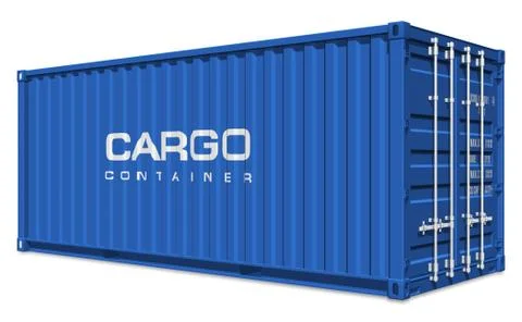 Blue cargo container Stock-Illustration