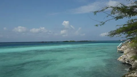 Blue Caribbean in Aruba Stock Footage 43405778