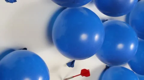 Blue carnival balloons Stock Footage 12091683