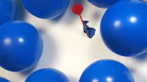 Blue carnival balloons Stock Footage 12091744